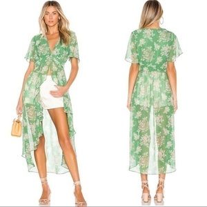 J.O.A. • Deep V Duster Blouse